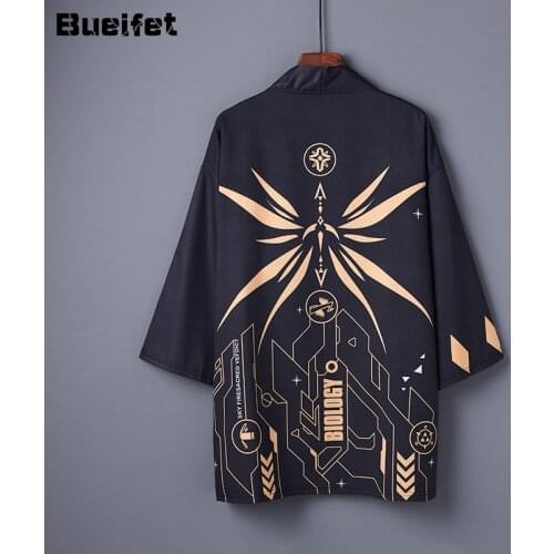 Traditional Harajuku Blouse Japanese Kimono Cardigan Summer Sunscreen Coat Loose Beach Thin Asian Clothes Haori Obi Yukata