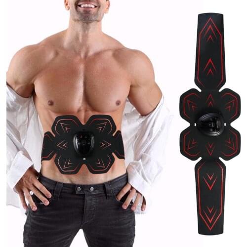 Smart EMS Electric Pulse Treatment Massager Vibration Abdominal Muscle Trainer Home Gym Waist Belly Exercise Fitness Equipment