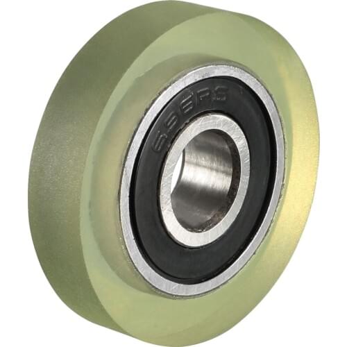 Uxcell Roller Idler Bearing Pulley Sliding Conveyor Wheel Clear 2pcs 6x22x5mm