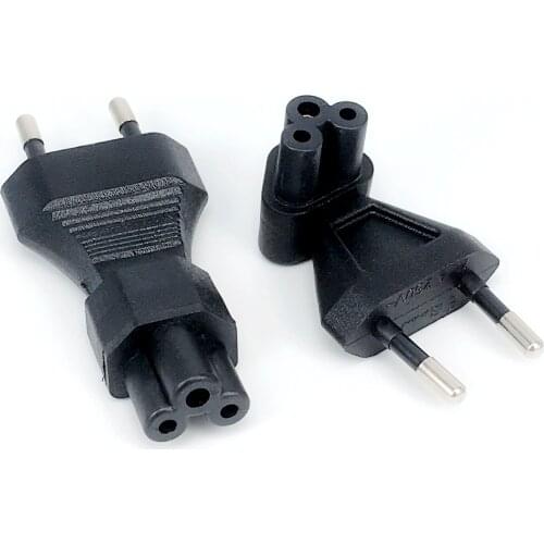 EU TO IEC320 C5 Power conversion plugs ,European 2 Pin Male to IEC 320 C5 Right Angle Power adapter