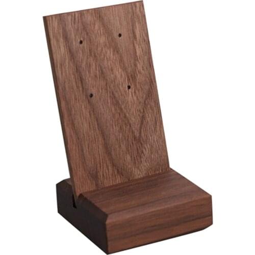 High-End Jewelry Display Stand Four Holes Photo Props for Rings Earring Storage Bracelets Necklace Selling Retail Display Brown