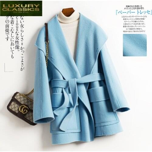 Spring Autumn Women Coats 100% Wool Coat Female Woolen Jackets Office Ladies Elegant Clothes Spring Abrigos Mujer Hiver