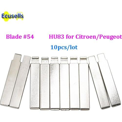 10pcs/lot Universal key blade 54# Flip Car Key Blank No.54 HCA/HU83 Modified Key Blade With Groove For Citroen for Peugeot