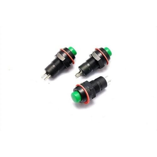 100pcs Green Self-locking Push Button Switch ON-OFF DS-211 10mm