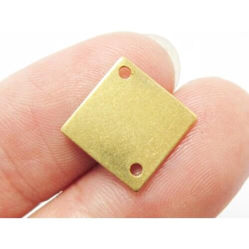 Brass earring charms Brass connect 16.5x0.8mm Square Raw brass findings Geometric pendant -20pcs R1392