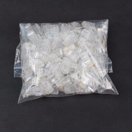 25/50/100 Pieces 8P8C RJ45 Modular Plug for Network CAT5 LAN Professional and High Quality