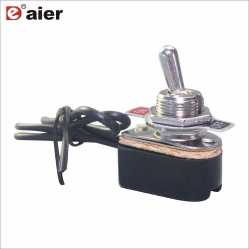 5Pcs Toggle Switch Black High Quality Black 12MM ON-OFF 10A 12VDC 6A 250VAC Latching Electrical Single Switch SPST 2 Terminals