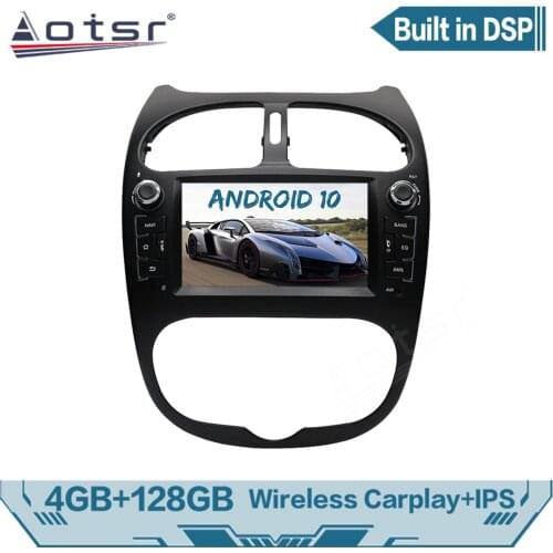 Car Radio For PEUGEOT 206 2001 - 2008 Android Auto Multimedia Video Player GPS Navigation No 2 Din AutoRadio Carplay IPS Screen