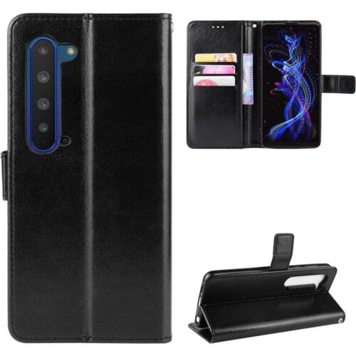 For Sharp Aquos R5G Case Luxury Flip PU Leather Wallet Lanyard Stand Case For Sharp Aquos R5G R5 G Phone Bags