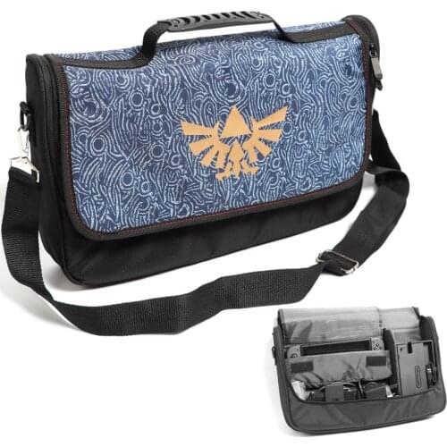 For Nintend Switch Travel Bag Portable Protective Messenger Storage Bag Shoulder Bag with Multiple Pockets for Nintend Switch NS