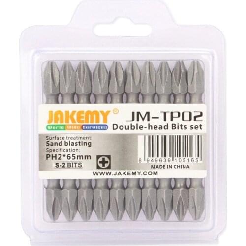 JAKEMY JM-TP02 10 in 1 65mm Double Head Stainless Double-Knuckle Electric Screwdriver Bit Magnetizing pneumatic Screwdriver bit