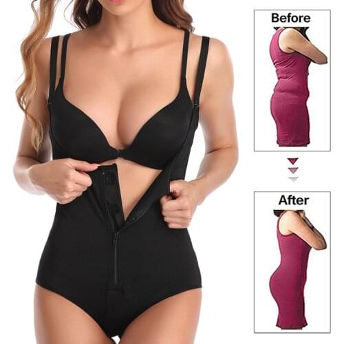 Full Body Shaper Latex Waist Trainer Corset Zipper Slimming Underwear Modeling Strap Postpartum Recovery Post Surgery Droship US