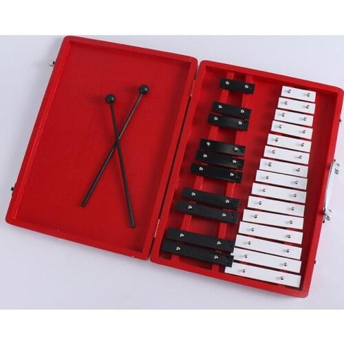 25 Keys Red Xylophone Children Early Education Aluminum Plate Orff Musical Instruments for Beginners Entertainment 2021 Hot Sale