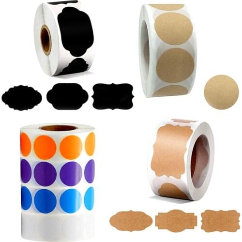 Small Seals Custom labels sticker craft paper Adhesive labels varied business packaging flake seal Handmade round stickers roll