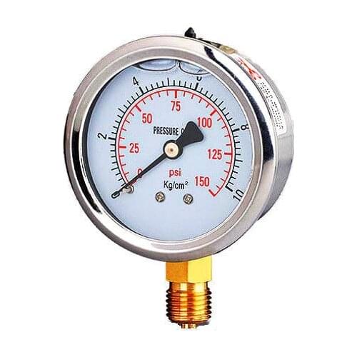 M14X1.5 DN15 Thread 6 bar 10 bar 16 bar 25 bar Shockproof Pressure Radical Gauge Vacuum Negative Pressure Gauge Meter
