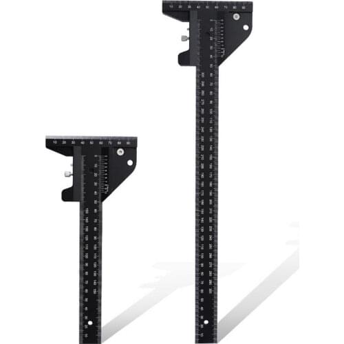 Marking Ruler T-Type Ruler High-precision Scale Ruler Stainless Woodworking Scribing Mark Line Gauge Carpenter Measuring Tool