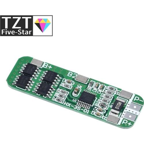 TZT 3S 6A Li-ion Lithium Battery 18650 Charger Protection Board Module 10.8V 11.1V 12.6V Wholesale