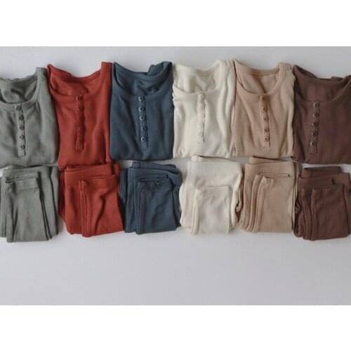 2021 new cotton girls boys 2 pcs set autumn cotton t shirt+long pants cool soft kids pajama suit