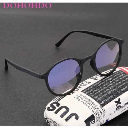 DOHOHDO New Blue Light Blocking Glasses Women Men Round Computer Transparent Glasses Optical Frame Eyeware Spectacles Eyeglasses