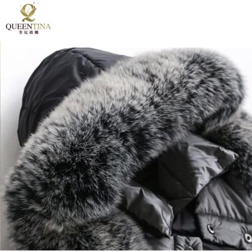 New 100% Real Fox Fur Collar 80cm Long Fox Fur Square Collar Ring Scarf Womens Genuine Natural Fox Fur Scarves Collar Accessory