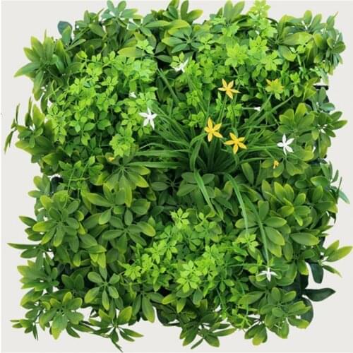 2021new 10 Pieces of 50cmx50cm Artificial plant lawn DIY background wall wedding Home green office decoration free shipping