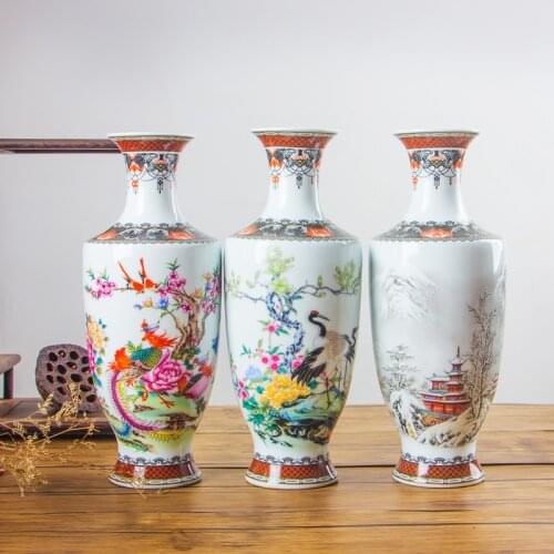 New Arrival Classic Traditional Antique Jingdezhen Chinese Porcelain Flower Vase For Home Office Decor