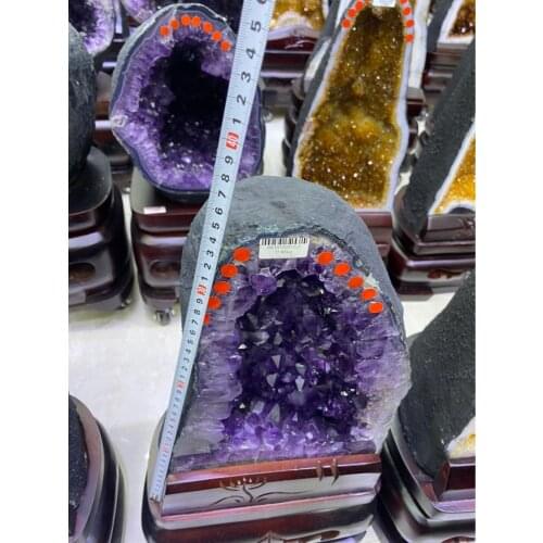 New Goods [17.95 kg ] top amethyst hole, hole-type good, particles shiny purple color, town house evil, attract treasure into