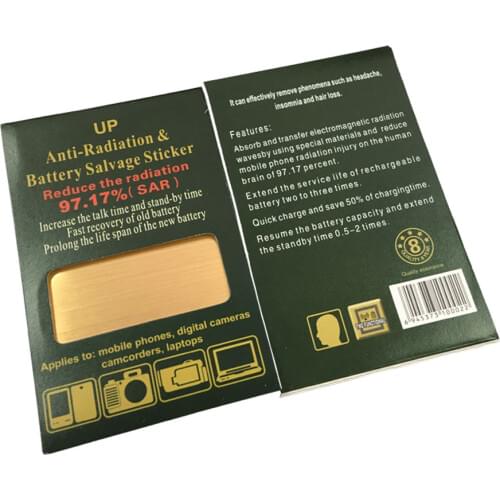 Wholesales Anti Radiation Stickers for Mobile Phone/Laptop Rectangle Energy Shield Health Gifts For Parents