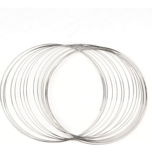 DoreenBeads Handmade 100 Loops Memory Beading Wire for Necklace 140mm DIY Jewelry Necklace Making Findings Accessories