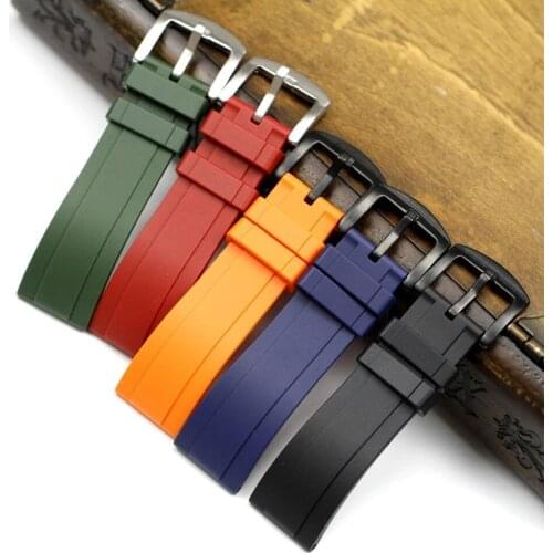 New Silicone Rubber Watchbands Quick Release Rubber Watch Band Waterproof Watch Straps 20mm 22mm 24mm Green Orange Red Black Hot