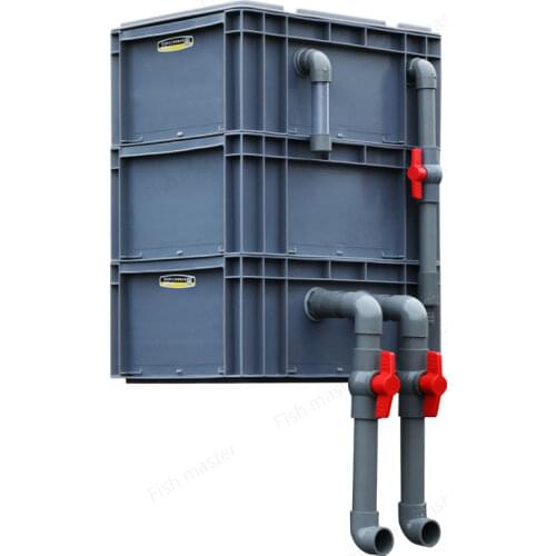 Fish pond filter outdoor large external filter bucket koi pond purification fish pond water circulation External filter bucket