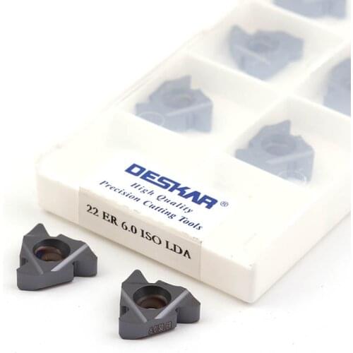 22ER 3.5ISO 4.0ISO 4.5ISO 22IR 5.0ISO 5.5ISO 6.0ISO LDA Carbide Threading inserts CNC lathe cutter For stainless steel and steel