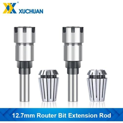 Router Bit Extension Rod 12.7mm Shank Tool Holder Collet with ER20 Spring Collet Chucks Holder for CNC Lathe Tool Woodwork Tool