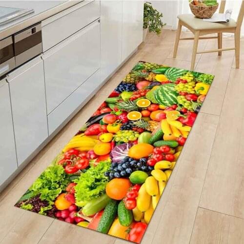 Fresh Fruit Pattern Entrance Doormat Kitchen Carpet Bedroom Living Room Home Decoration Area Rugs Anti-Slip Bath Mat