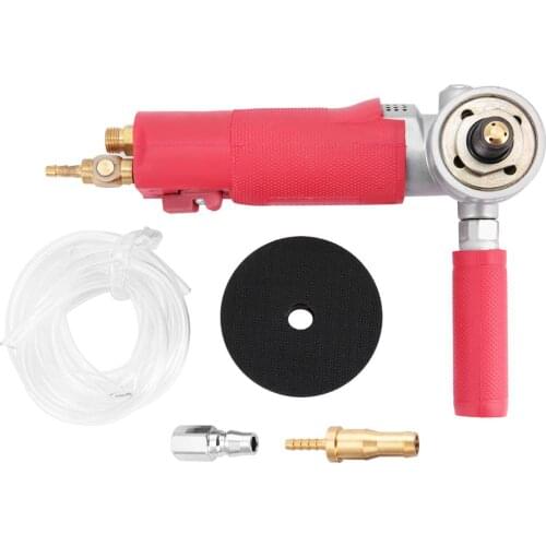1 Set Pneumatic Polishing Machine 3 inch Pneumatic Water Polisher High Speed Wet Air Sander Air Grinder 4300rpm for Marble Stone