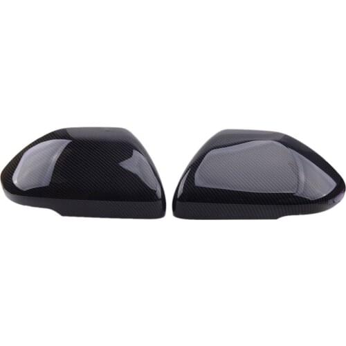 1 Pair Car Front Rearview Side Mirror Cover Trim Decoration Fit For Ford Explorer 2020 2021 Carbon Fiber Style ABS