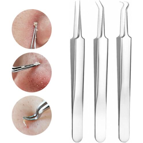 1PC Face Skin Care Acne Needle Blackhead Remove Clips Stainless Steel Acne Comedone Blemish Pimple Remove Tweezer Beauty Tools