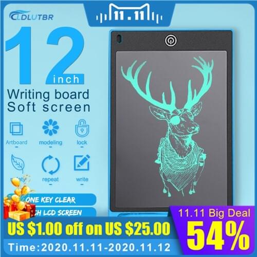 12inch Magnetic Handwriting Board LCD Writing Tablet for Writing calligraphy Painting Copy Calculus Draft with One Button Erase