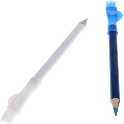 12Pcs Diamond Peel-Off China Markers/Grease Pencils + 2Pcs Double Head Tailor Chalk with Brush