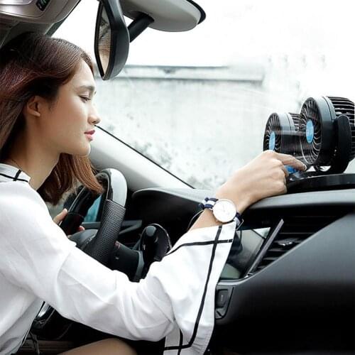 12V/24V 360 Degree All-Round Adjustable Quickly Cool Fan Low Noise Car Accessories Suitable For All Family Cars Ventilator