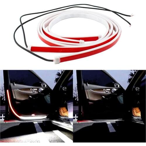 2 x Car Door Open Warning Lamp Flowing light Flashing LED Lights Strip Anti-collision Safety Front Rear Safety Warning Car Light