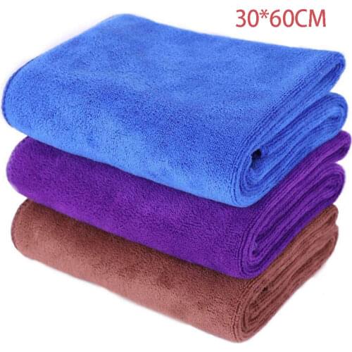 Vehemo 3PC Cleaning Towels Auto 3 Colors Washing Clean 30*60cm Thicker Superfine Fiber Car Wash Plush Microfiber Car Accessories