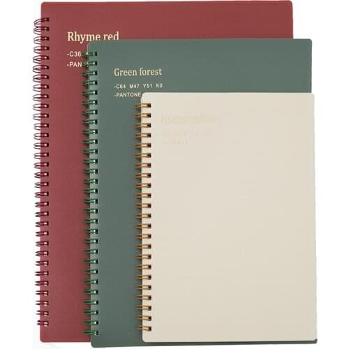 A5/B5/A4 Notebook Spiral Coil Diary Graffiti PP Cover Sketchbook Notepad Red Black Green Notebook Office School Supplies