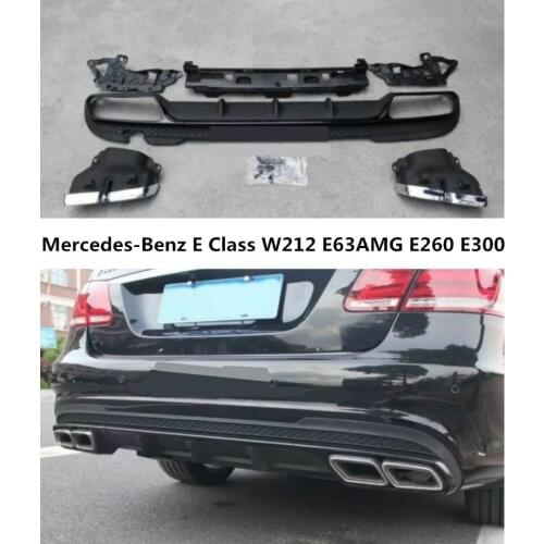 Car Bumper Diffuser Rear Lip Spoiler For Mercedes-Benz E Class W212 E63AMG E260 E300 2014.2015.2016 HighQuality Auto Accessories