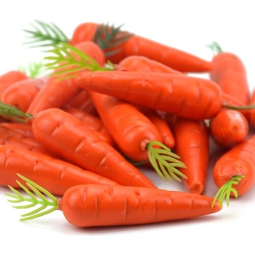 Cheap 30 Pieces Carrots Mini Artificial Plastic Foam Carrot Fruit and Vegetable Berry Wedding Christmas Family Kitchen Decoratio
