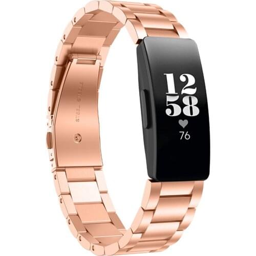 For Fitbit Inspire Band Metal Solid Stainless Steel Bracelet Wristband Strap for Fitbit Inspire HR Replacement Band Adjustable