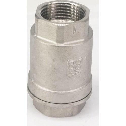 DN25 1" BSP Female Thread 304 Stainless Steel Inline Spring Valve Non-return One way Valve 229 PSI