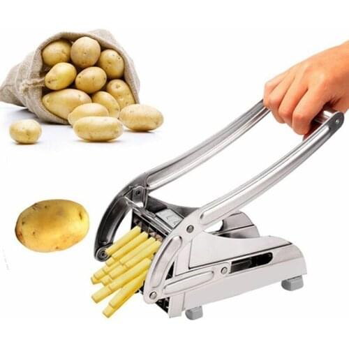 Stainless Steel Home French Fries Potato Chips Strip Slicer Cutter Chopper Chips Machine Making Tool Potato Cut Fries