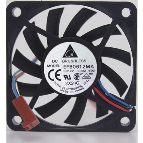 EFB0612MA 6CM 60*60*10MM 6010 DC 12V 0.12A Ball Bearing Cooling Fan