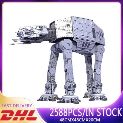 Hot 2588PCS Legaaostyle Terrain Armored Walker AT-AT Fighter Building Blocks Bricks Educational Toys Childrens DIY Gift
